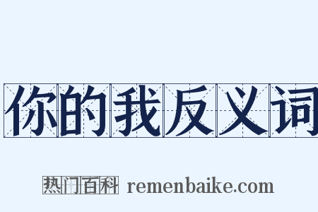 你的我反义词是什么意思的图片